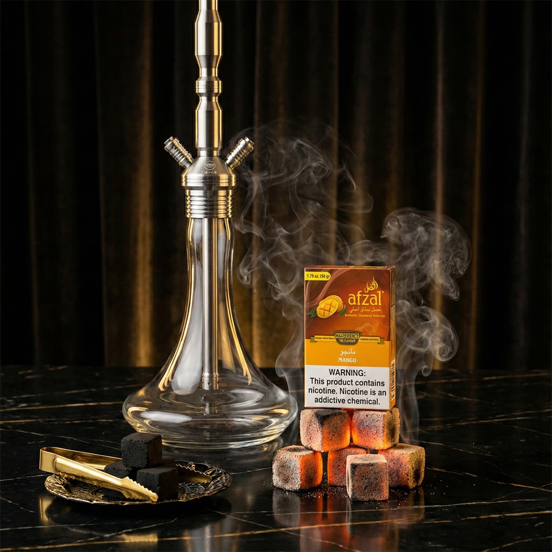 Afzal molasses paired with Taha Gold hardware